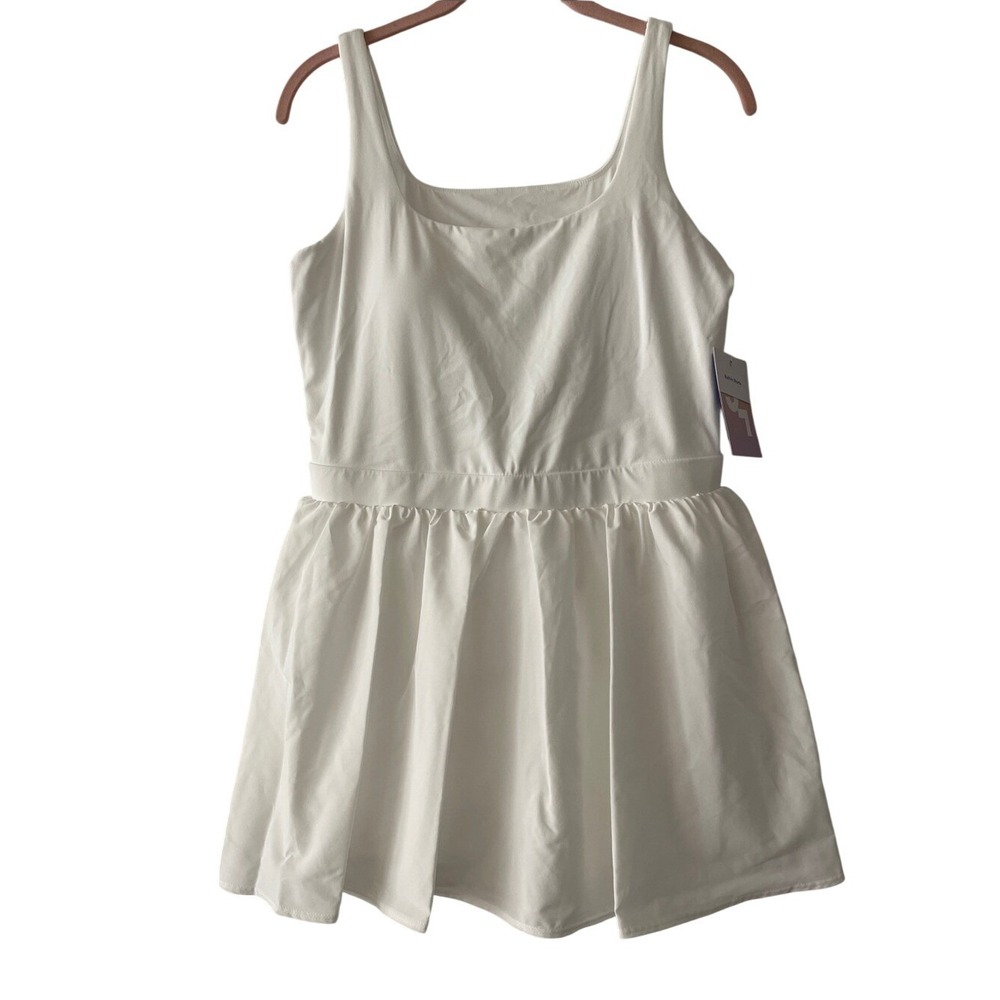 JoyLab White Athletic Open Back Dress Medium NWT